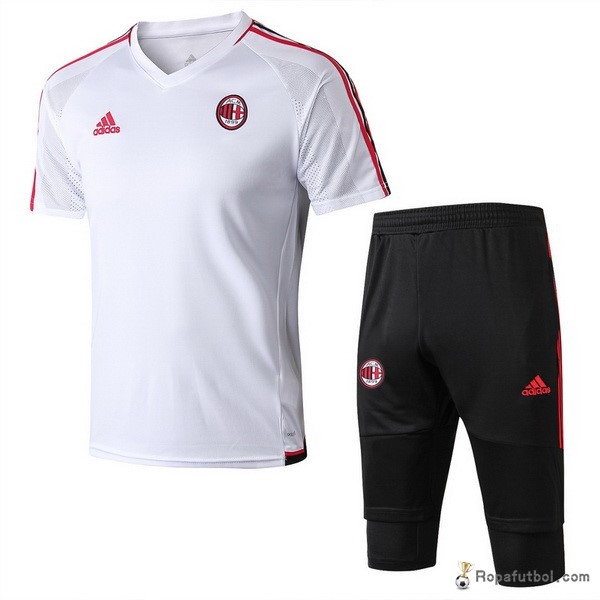 Camiseta Entrenamiento AC Milan Conjunto Completo 2017/18 Blanco